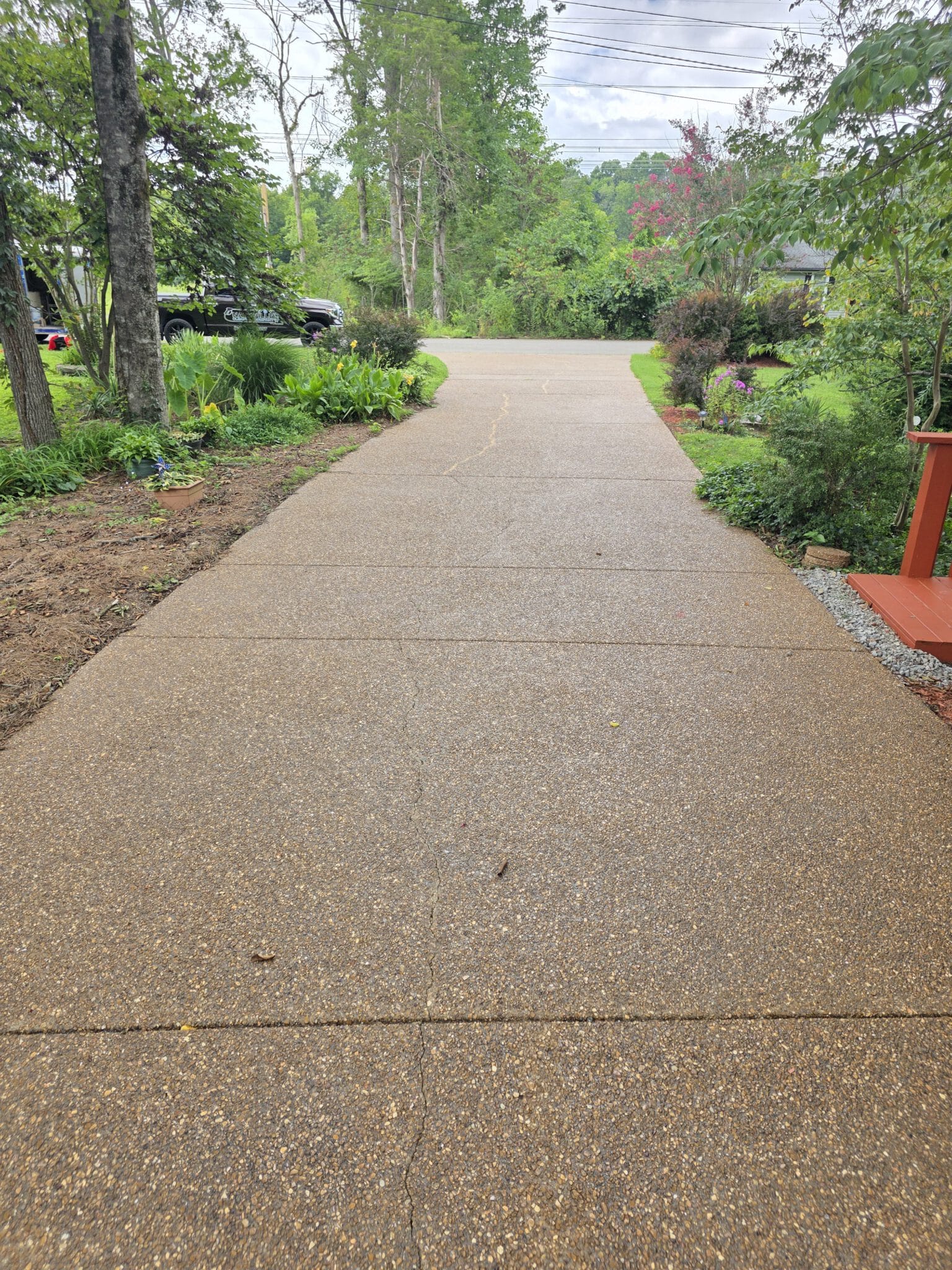 Completed concrete sealing project