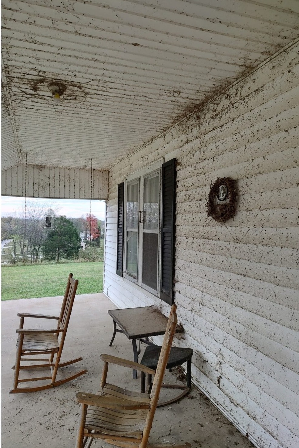 House exterior before washing